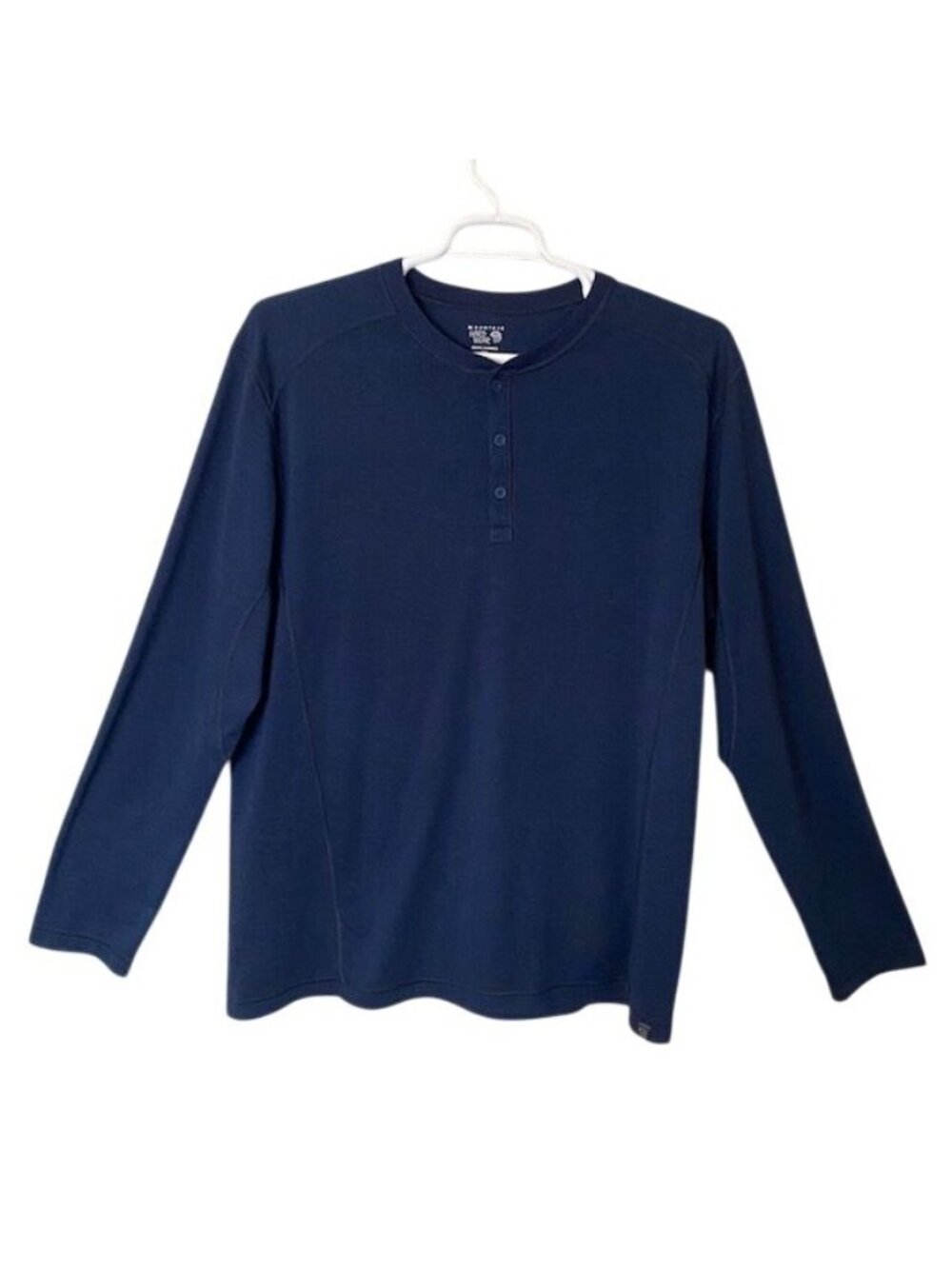 Henley Wool Blend Mountain Hardwear Navy Blue Sz XL Crew Neck Tec knit Utility